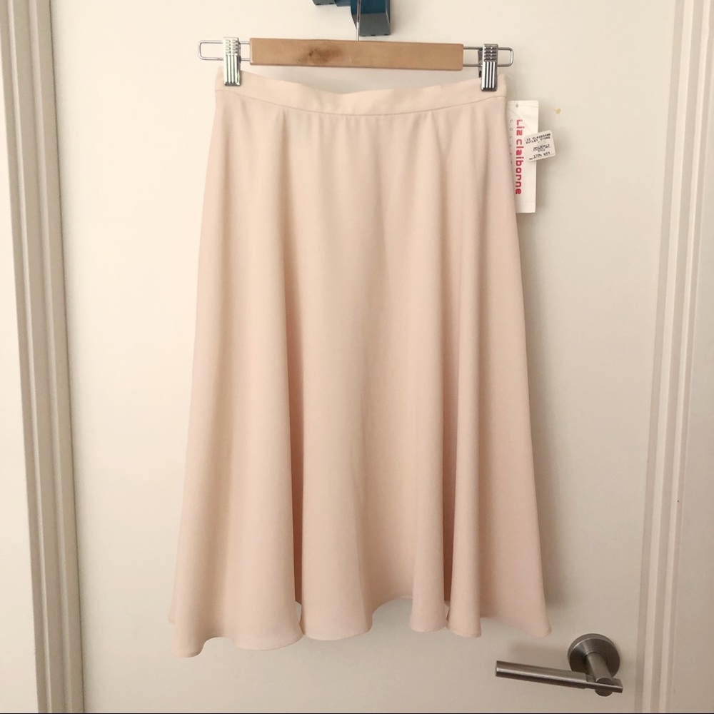 Cream colored vintage A-line skirt
